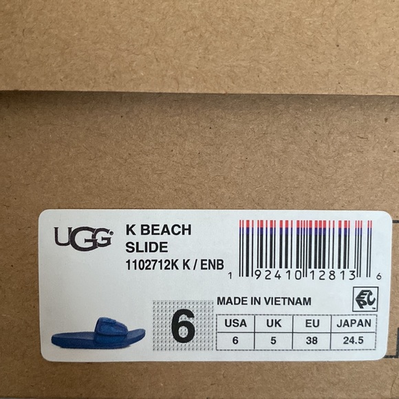 Uggs Big Kids Beach Slides Blue 🩴 - Picture 14 of 16